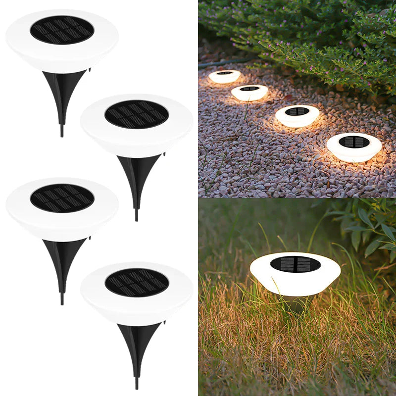 Solar-Bodenleuchte 4er-Set – 14 LED & 360° Bodenstrahler