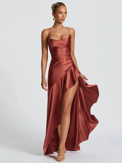 Spaghettiträger Kleid Damen Hochzeitsgast – Rückenfrei & Elegant