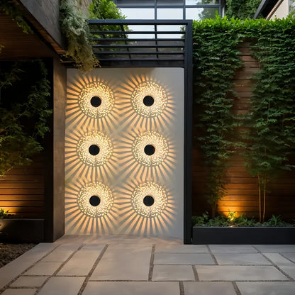 Solar-Laterne mit Schattenmuster – IP65 & Dekorativ für Garten