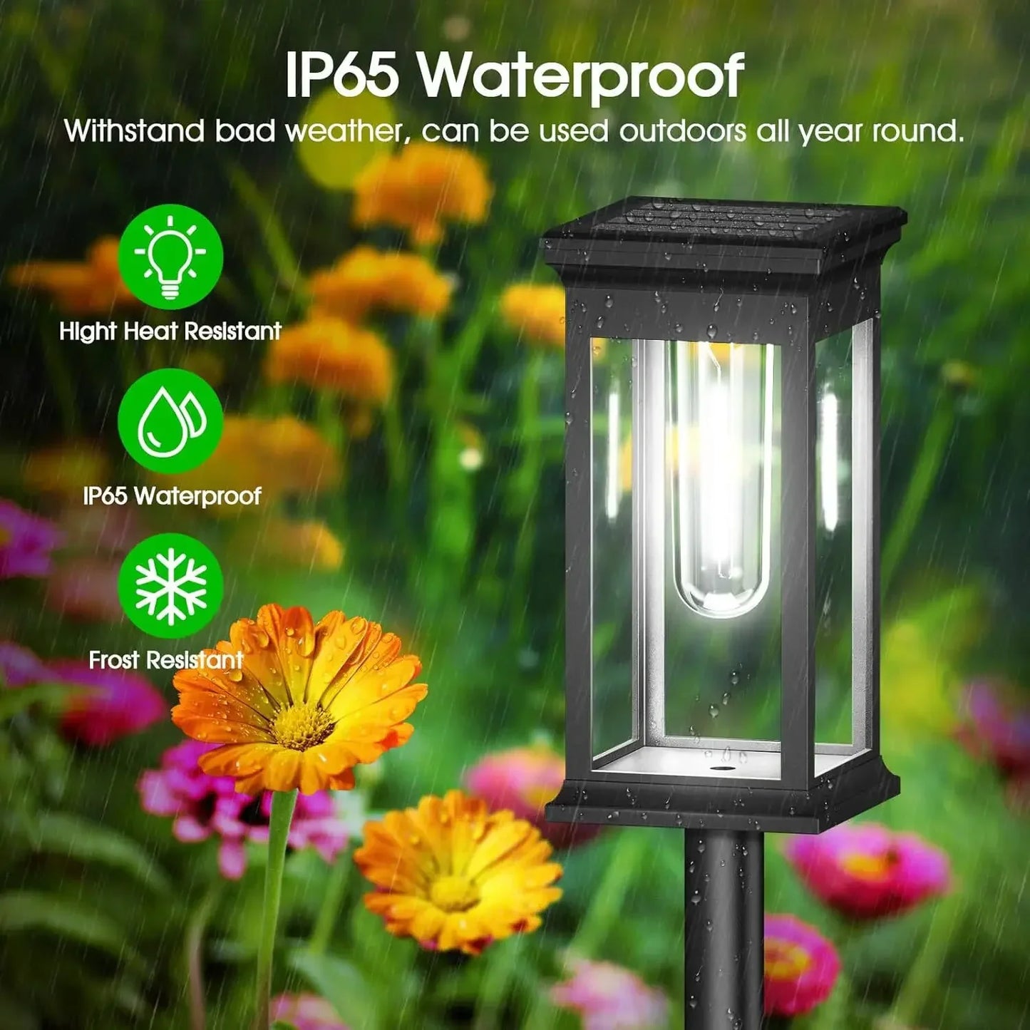 Solar-Wegeleuchte 2er-Set – Laternendesign & Glühfaden-Optik