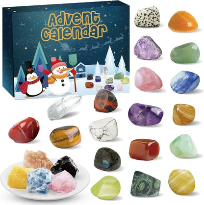 Edelstein Kinder-Adventskalender – 24 Kristalle & Lernset