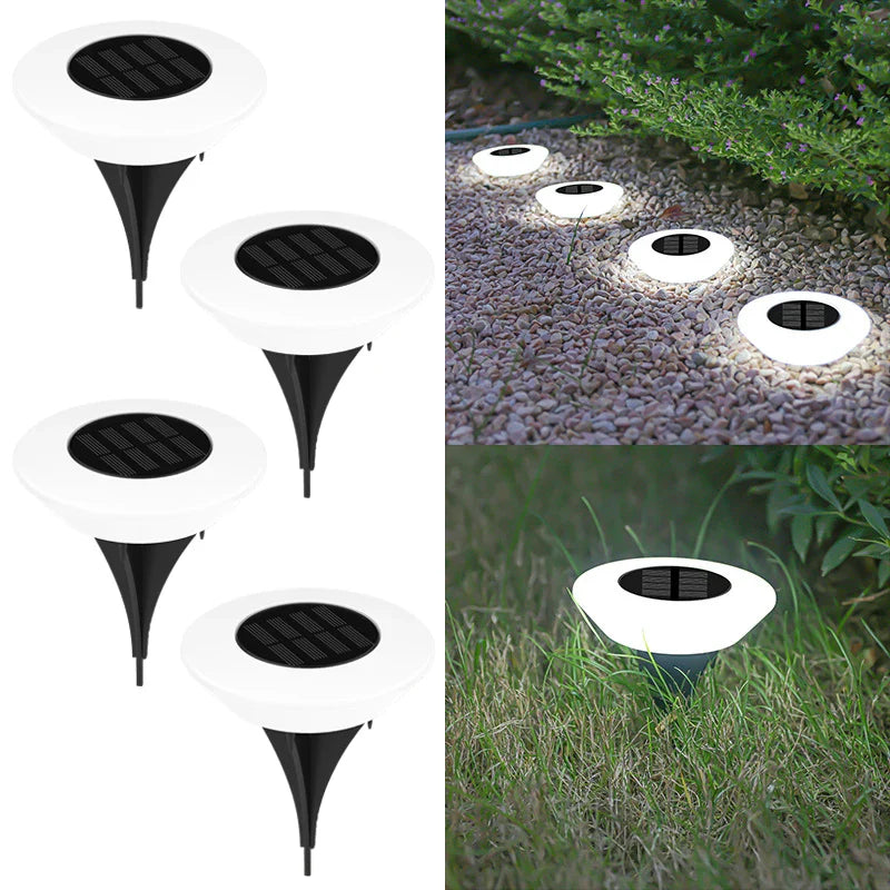 Solar-Bodenleuchte 4er-Set – 14 LED & 360° Bodenstrahler