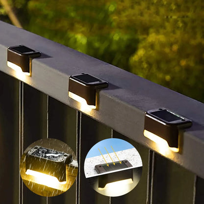 Solar-Stufenleuchte 8er-Set – Outdoor Treppenbeleuchtung