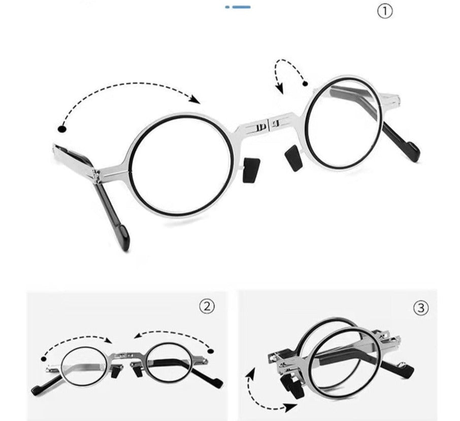 Faltbare Lesebrille – Kompakt Taschenformat & Federscharnier