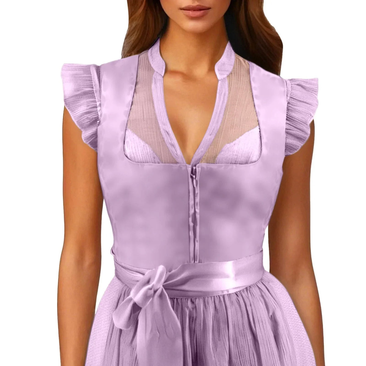 Dirndlbluse mit Volantärmeln – Bild 1
