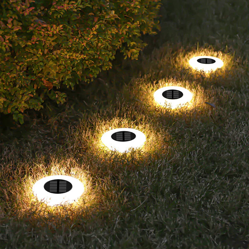Solar-Bodenleuchte 4er-Set – 14 LED & 360° Bodenstrahler