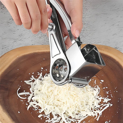 Edelstahl-Rotationsreibe – Handkurbel 20 cm für Käse & Gemüse