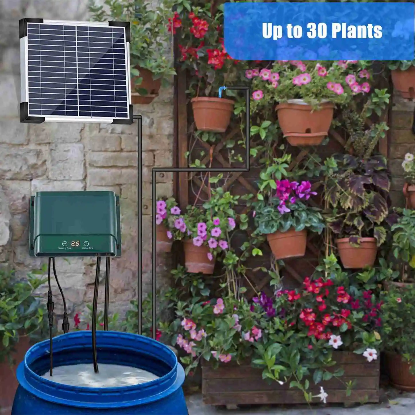 Solar Tropfbewässerungssystem – 30 Modi 7 Timer & Automatisch