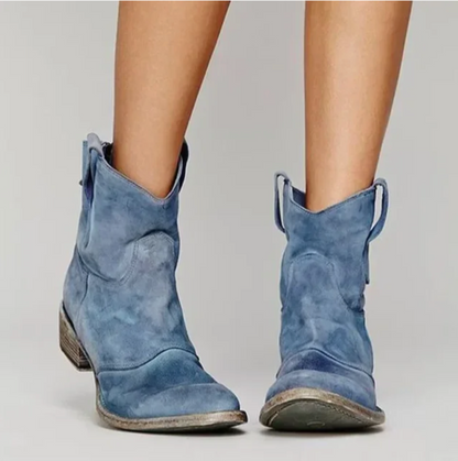 Roselle | Damen Wildleder Westernstiefel – Elegant, Robust & Stilvoll