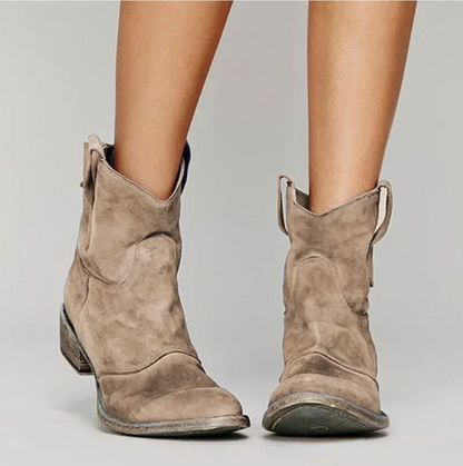 Roselle | Damen Wildleder Westernstiefel – Elegant, Robust & Stilvoll