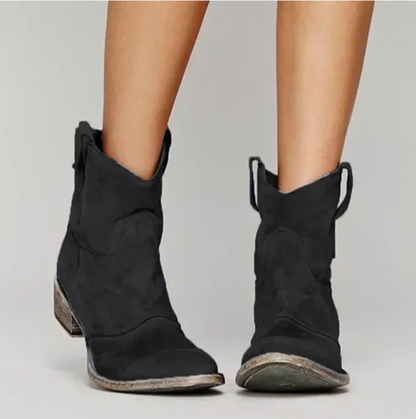 Roselle | Damen Wildleder Westernstiefel – Elegant, Robust & Stilvoll