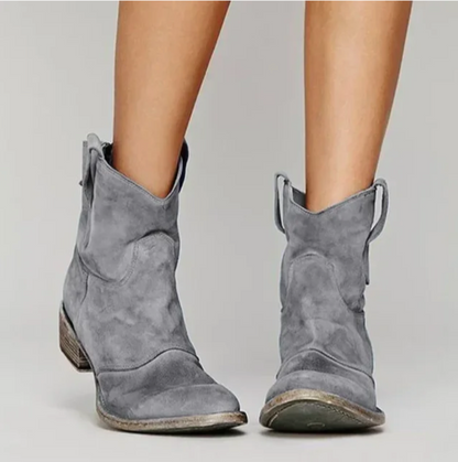 Roselle | Damen Wildleder Westernstiefel – Elegant, Robust & Stilvoll