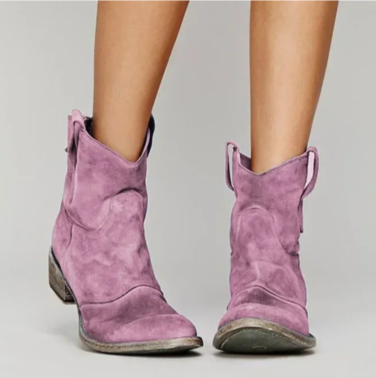 Roselle | Damen Wildleder Westernstiefel – Elegant, Robust & Stilvoll