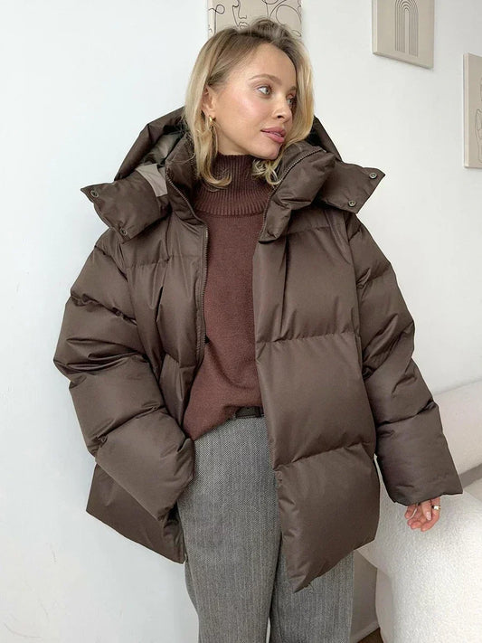 Damen Gesteppte Jacke mit Kapuze