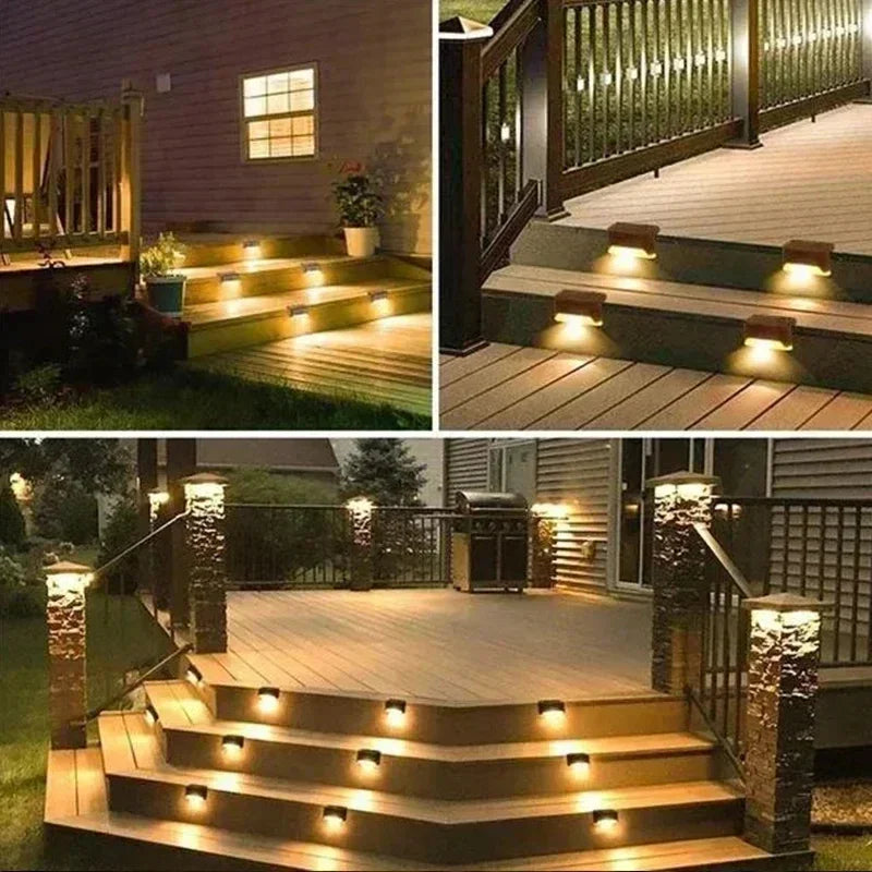 Solar-Stufenleuchte 8er-Set – Outdoor Treppenbeleuchtung