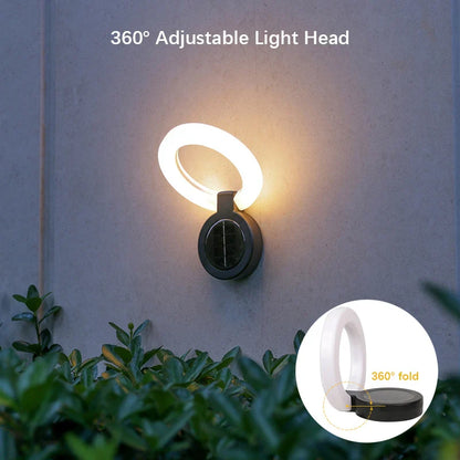 Solar-Gartenleuchte – 360° Schwenkbar & IP65 Erdspieß