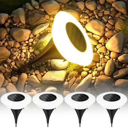 Solar-Bodenleuchte 4er-Set – 14 LED & 360° Bodenstrahler