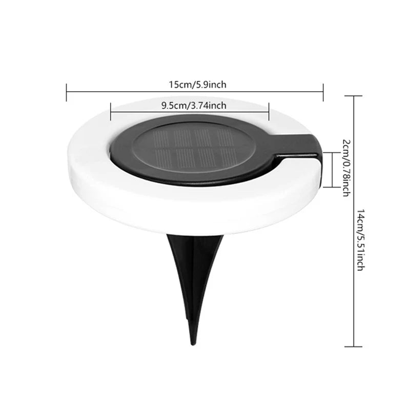 Solar-Gartenleuchte – 360° Schwenkbar & IP65 Erdspieß
