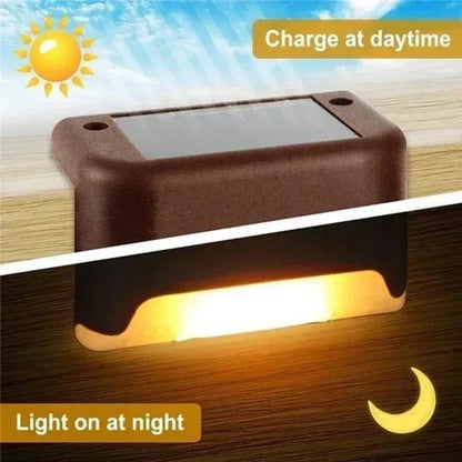 Solar-Stufenleuchte 8er-Set – Outdoor Treppenbeleuchtung