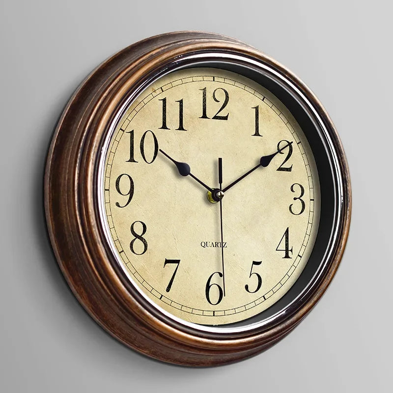 Stille Vintage-Wanduhr | Europäische Wanddekoration 30,5 cm 1