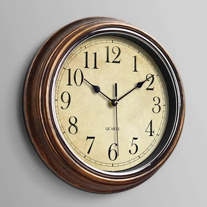 Stille Vintage-Wanduhr | Europäische Wanddekoration 30,5 cm 1