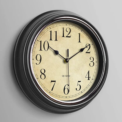 Stille Vintage-Wanduhr | Europäische Wanddekoration 30,5 cm 11