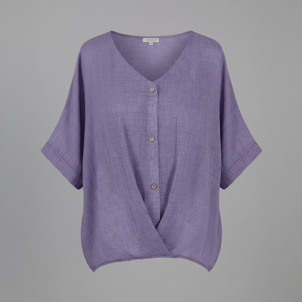 Vielseitige Damenbluse mit V-Ausschnitt | Elegante Mode