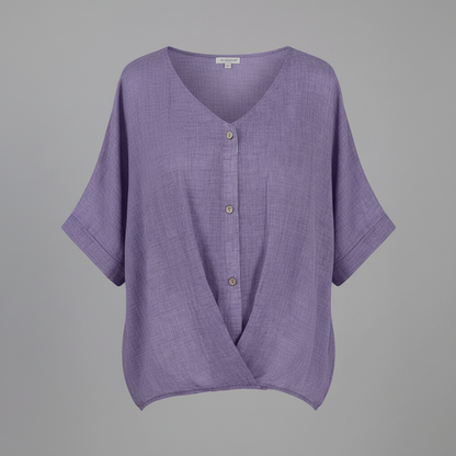 Vielseitige Damenbluse mit V-Ausschnitt | Elegante Mode