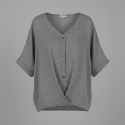 Vielseitige Damenbluse mit V-Ausschnitt | Elegante Mode