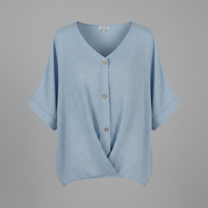 Vielseitige Damenbluse mit V-Ausschnitt | Elegante Mode