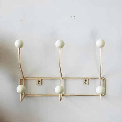 Wandgarderobe Mid-Century – Gusseisen 3–4 Haken & Flur