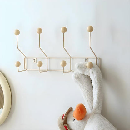 Wandgarderobe Mid-Century – Gusseisen 3–4 Haken & Flur