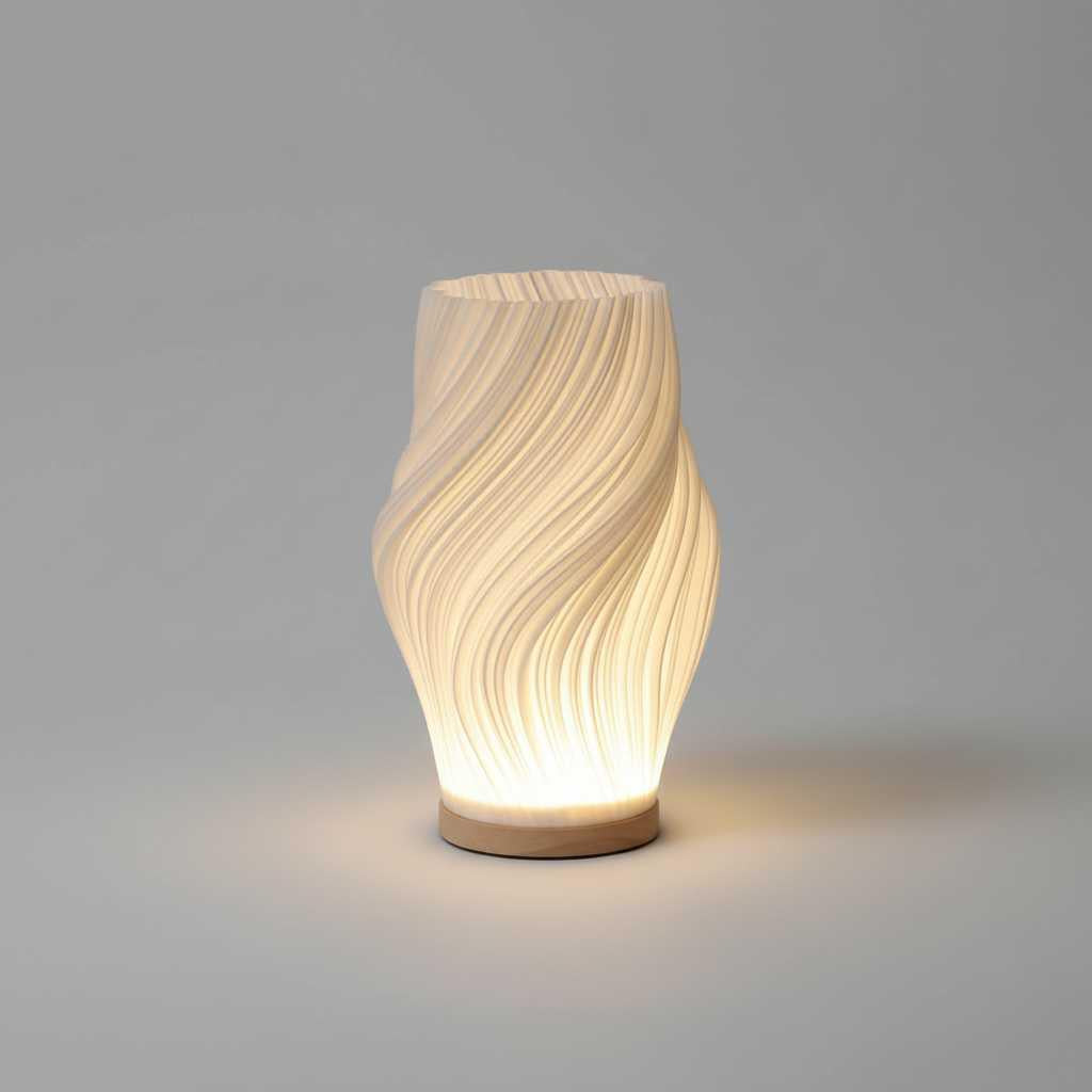 Wavecrest | Moderne Tischlampe mit Wellenförmigem Design