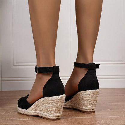Anna | Damen Keilsandalen – Knöchelschnalle, Bequem & Sommerlich
