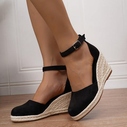 Anna | Damen Keilsandalen – Knöchelschnalle, Bequem & Sommerlich