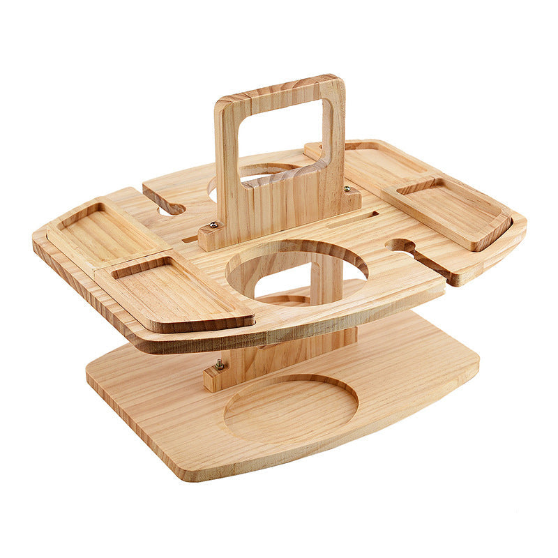 Picknick-Weintisch Holz – Tragbar Faltbar & Outdoor