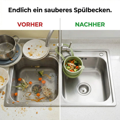 Abtropfkorb zum Aufhängen – 2-teilig & Ein-Klick-Entleerung