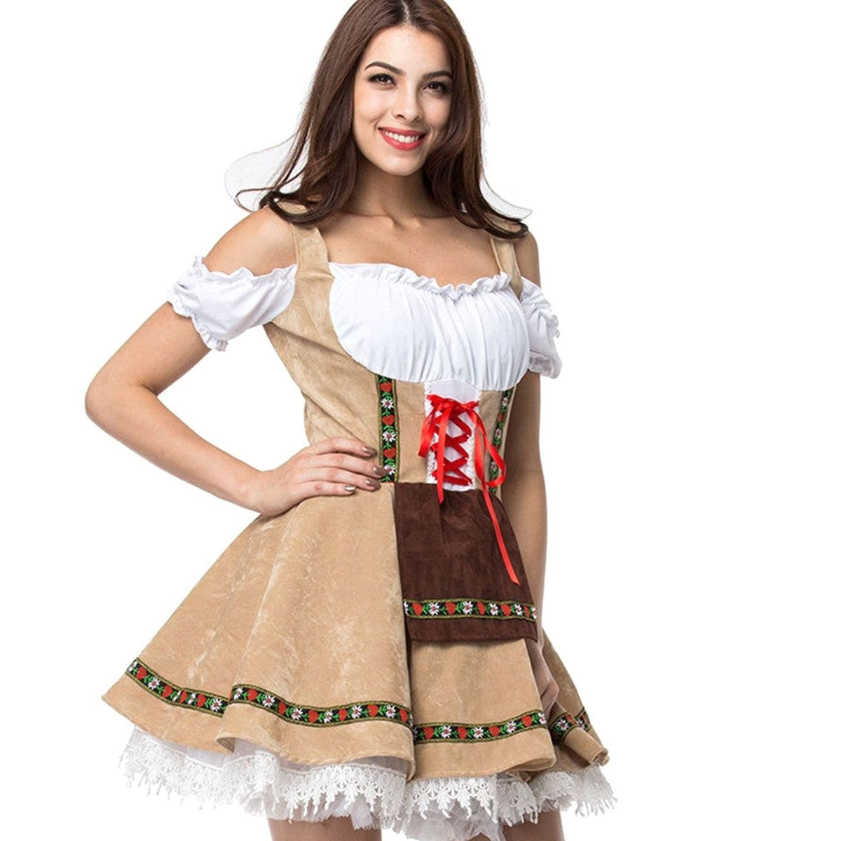 Dirndl mit schulterfreiem Schnürmieder – Bild 2