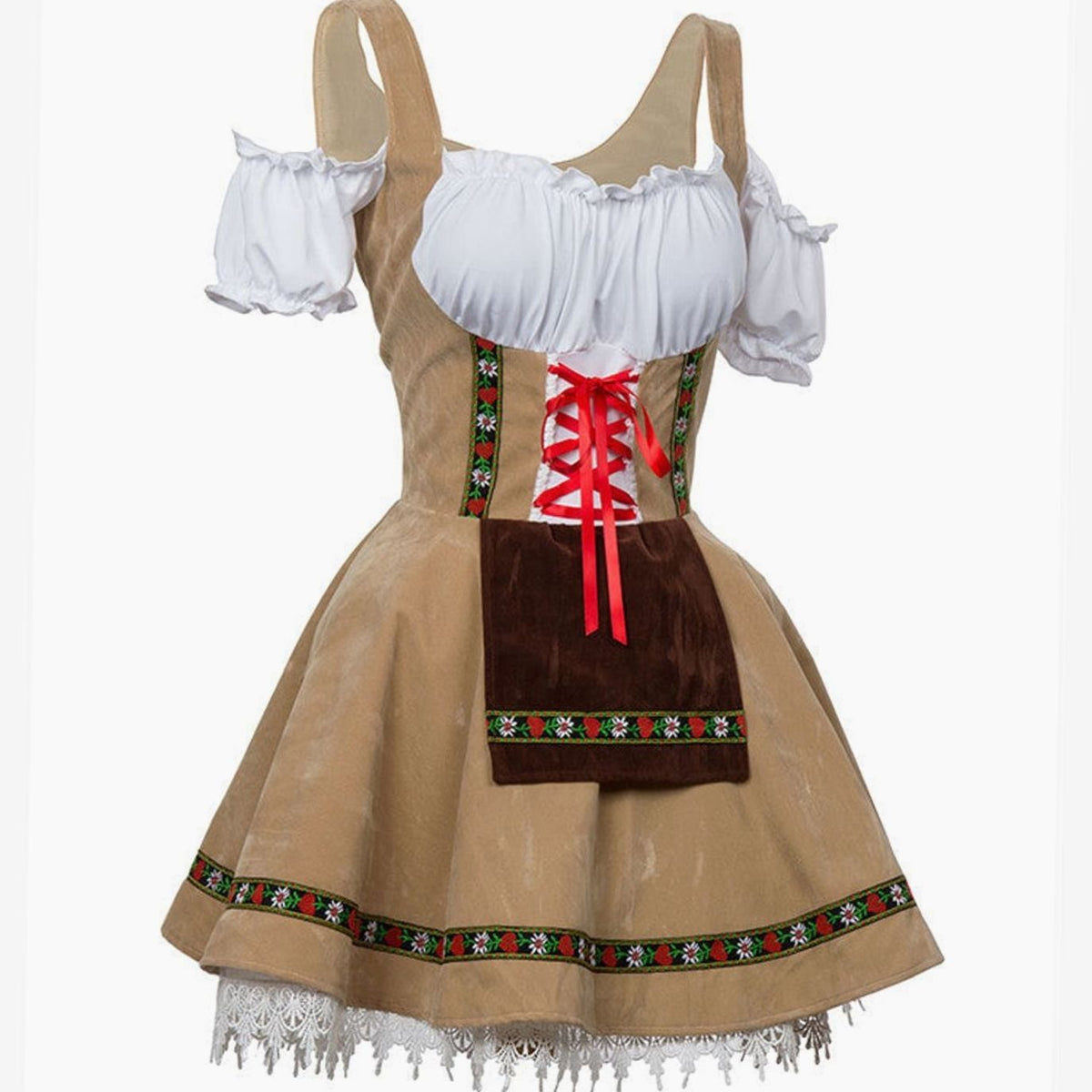 Dirndl mit schulterfreiem Schnürmieder – Bild 4