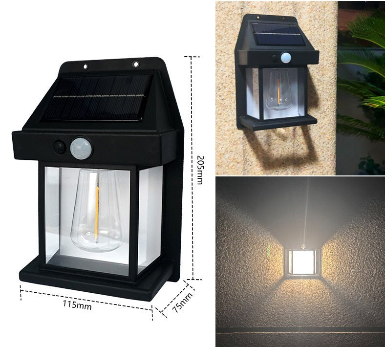 Solar-Wandleuchte Laternenstil 2er-Set – Mit Bewegungsmelder