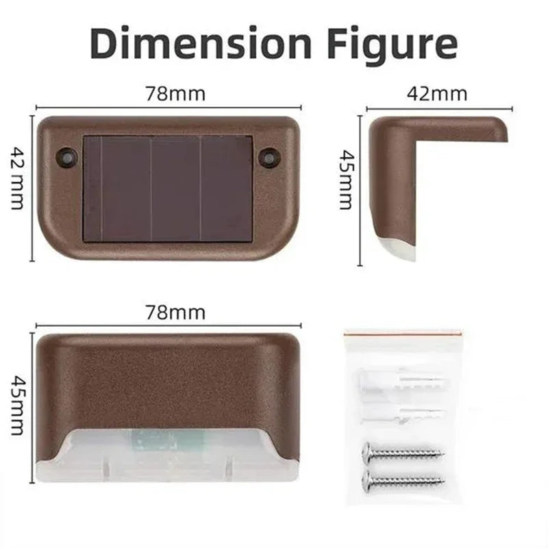 Solar-Stufenleuchte 8er-Set – Outdoor Treppenbeleuchtung