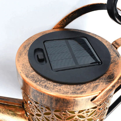 Solar-Gartenlampe Gießkannendesign – LED Regengeräusch Effekt