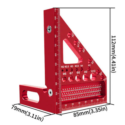 Aluminium Markierwinkel mit Bohrführung – 90° & 45° Winkel