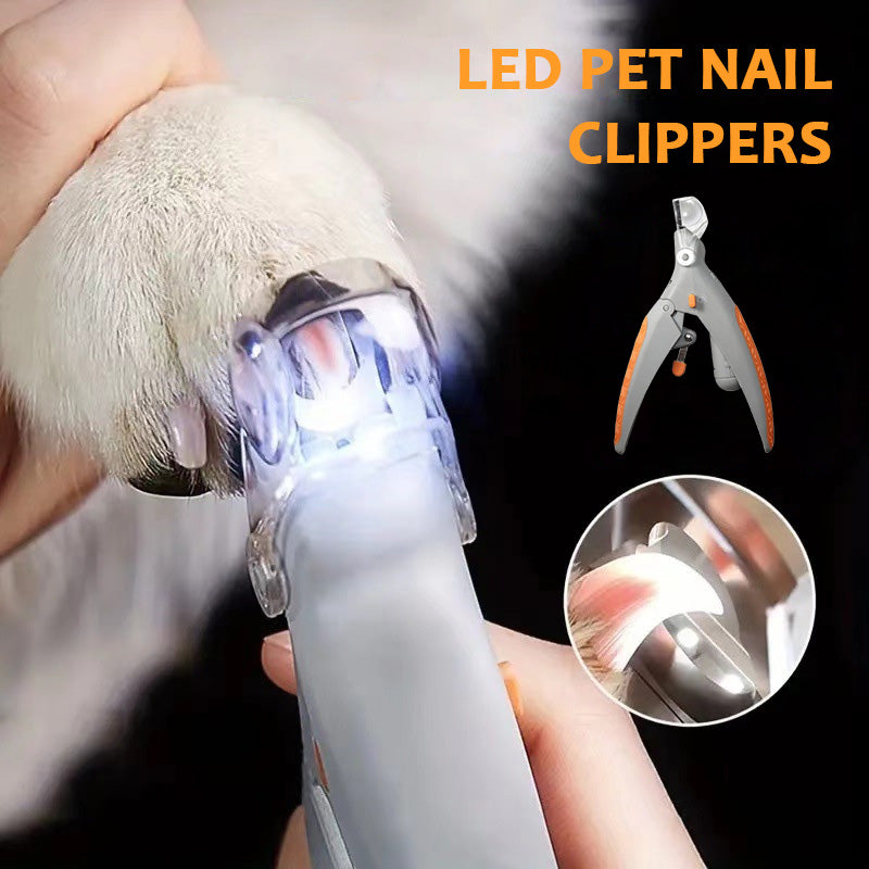 Tierkrallen-Schere mit LED-Licht – Edelstahlklinge & Austauschbar