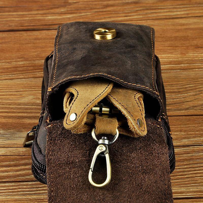 Herren Gürteltasche Echtleder – Crossbody Multifach & Robust