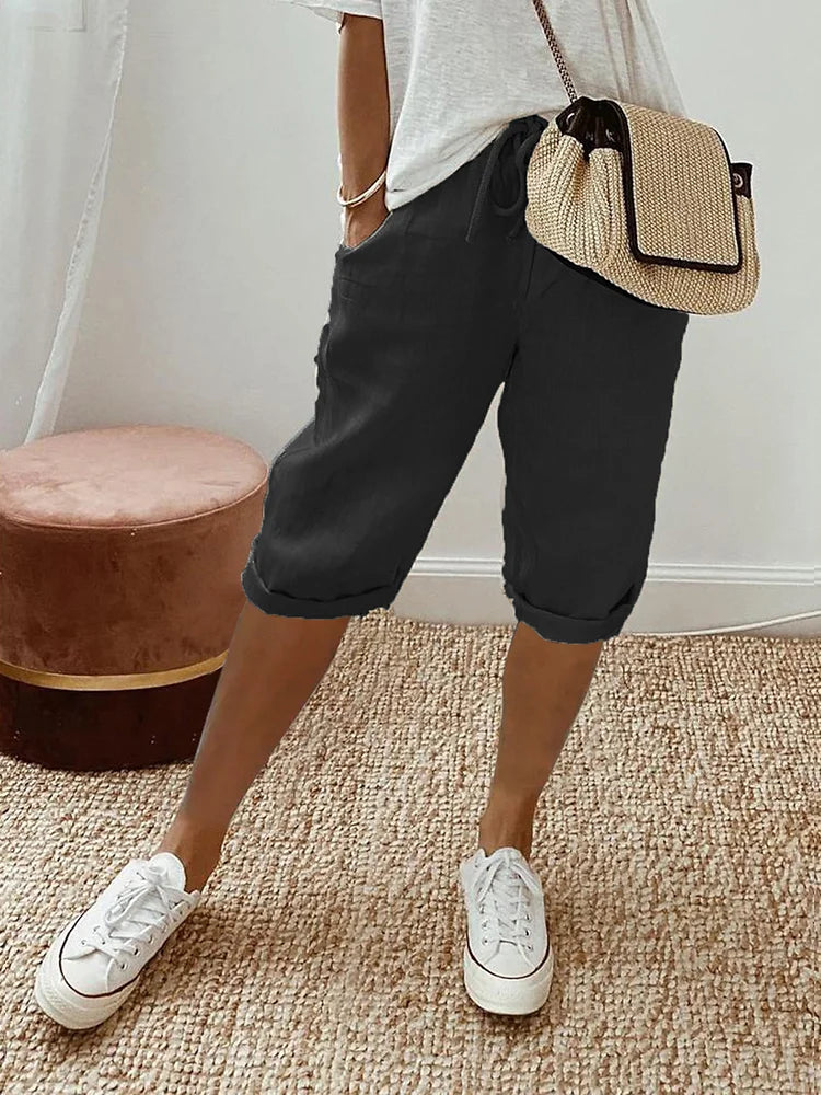 Damen Caprihose Lässig – Stretch Bequem & Sommerstyle