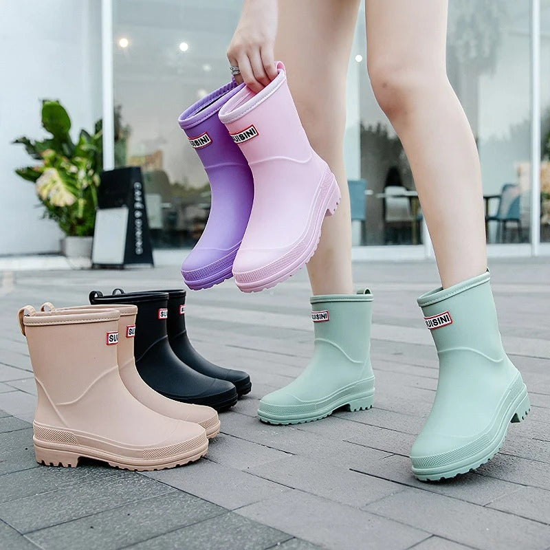 Damen Gummistiefel Halbschaft – Wasserdicht Rutschfest & Stylisch