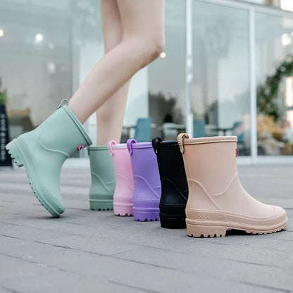 Damen Gummistiefel Halbschaft – Wasserdicht Rutschfest & Stylisch