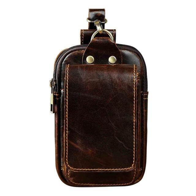 Herren Leder Bauchtasche – RFID-Schutz Multifach & Wasserdicht