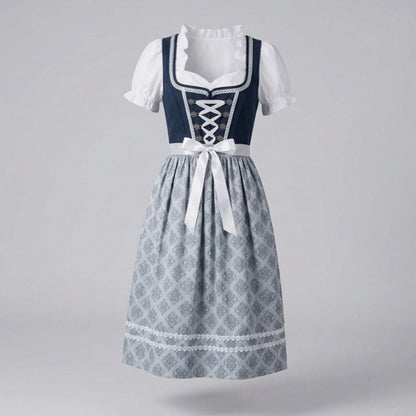 Dirndl mit Rüschenbluse und Schürze – Bild 3